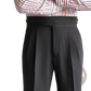 Men's Tailored Pleated Wool Straight Leg Trousers