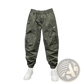 Men's Tapered Cargo Joggers with Elastic Waist and Pockets