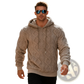 Men's Textured Fleece Lined Knit Hoodie