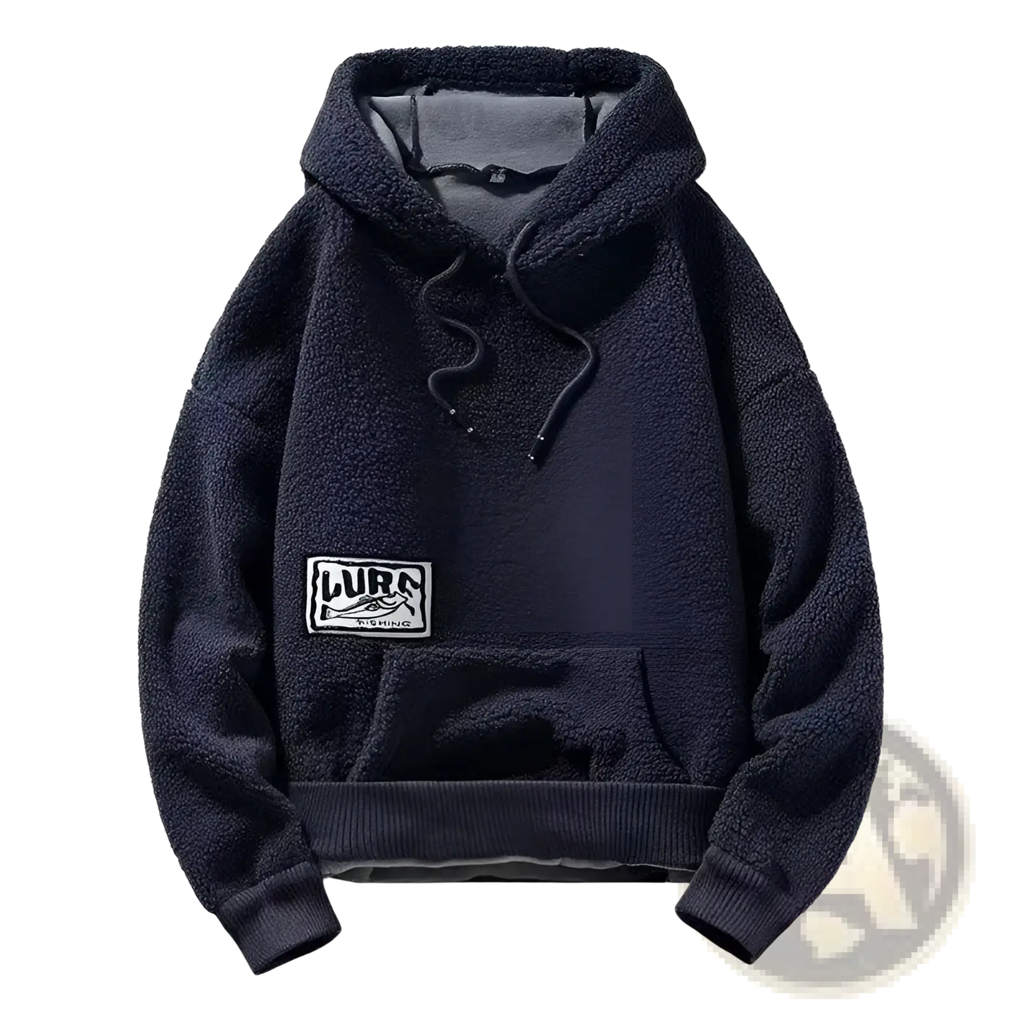 Men's Thick Polar Fleece Mountain Graphic Hoodie