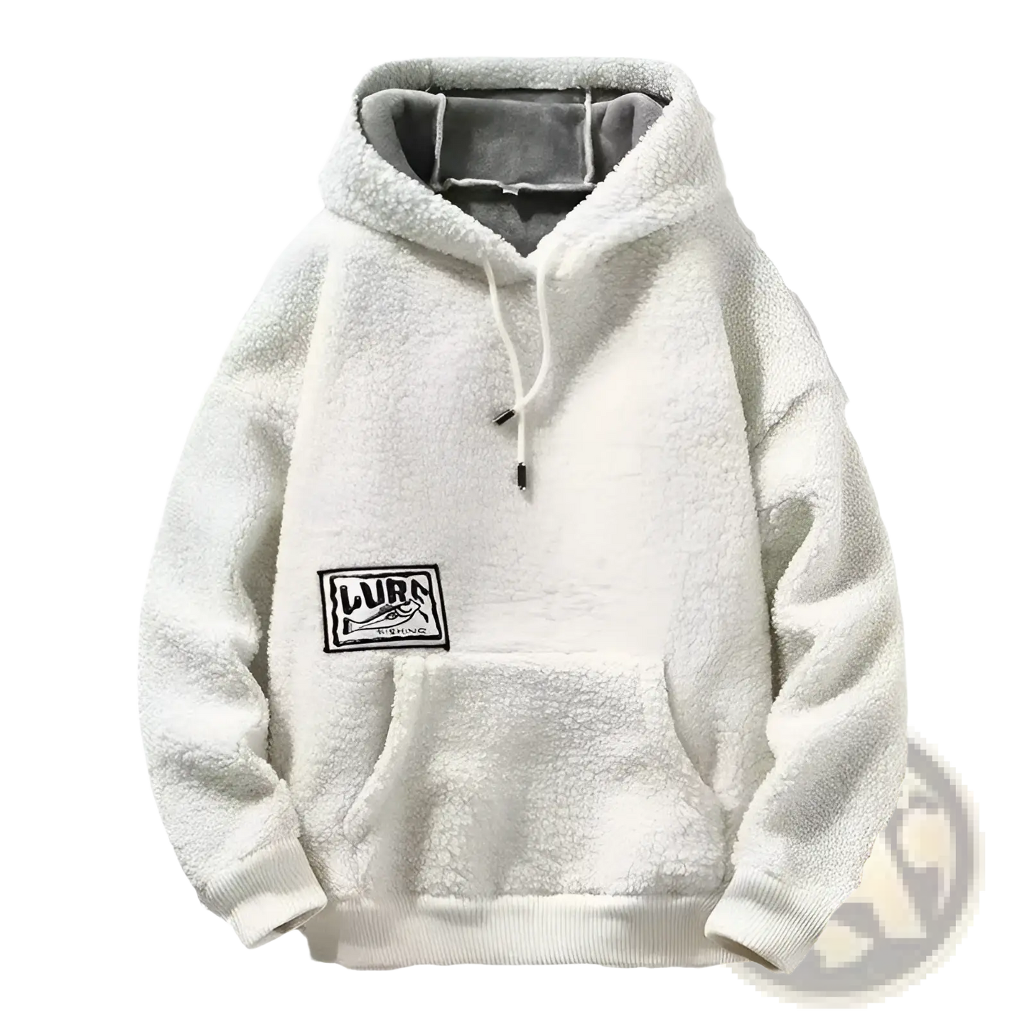 Men's Thick Polar Fleece Mountain Graphic Hoodie