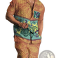 Men's Tropical Print Short Sleeve Shirt and Shorts Set