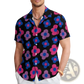 Men's Tropical Surfing Bigfoot Short Sleeve Hawaiian Shirt