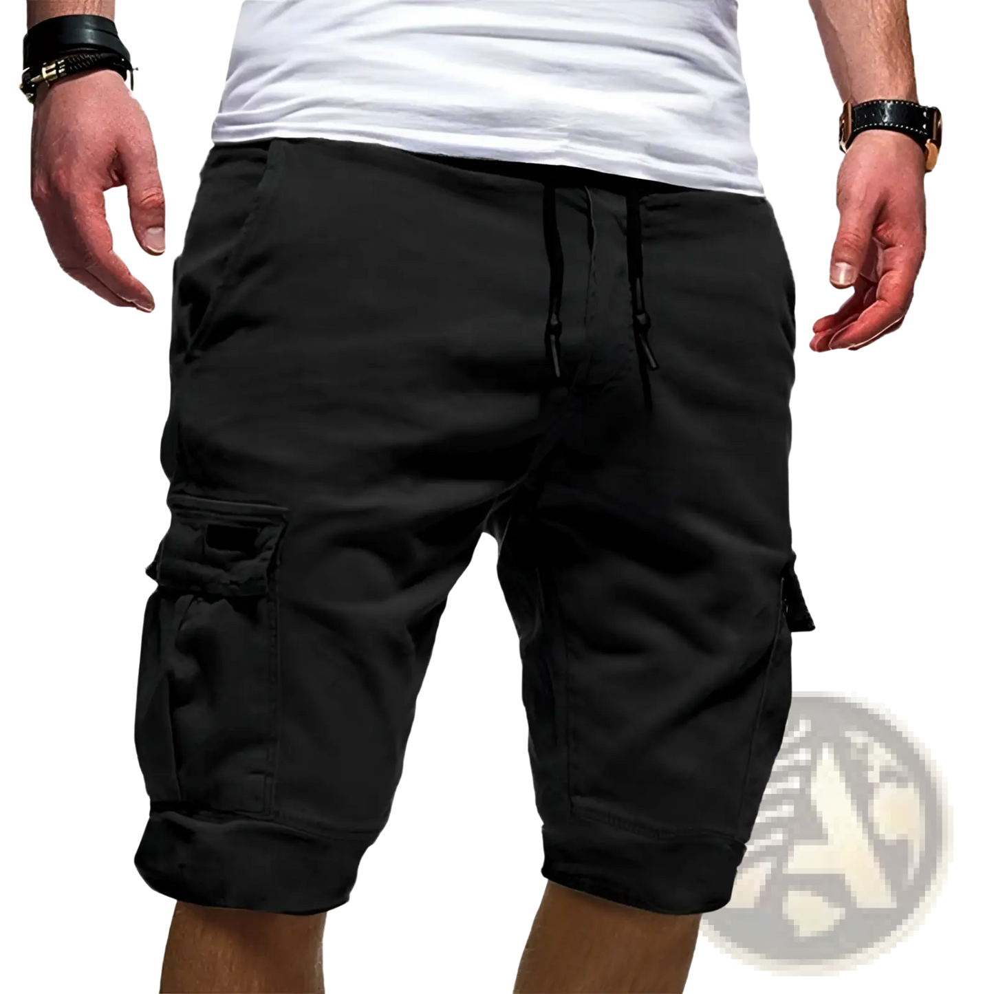 Men's Urban Cargo Jogger Shorts with Drawstring Waist