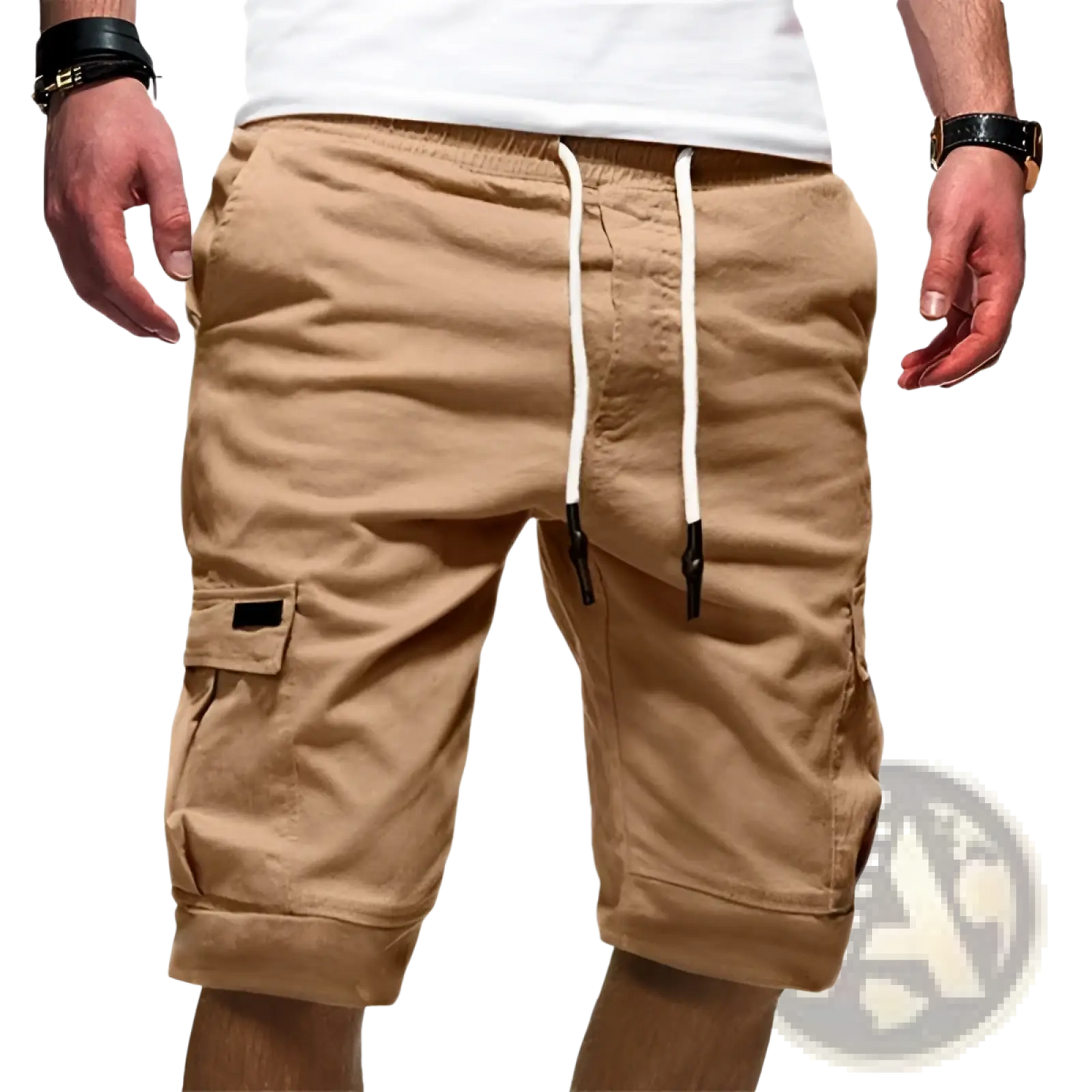Men's Urban Cargo Jogger Shorts with Drawstring Waist