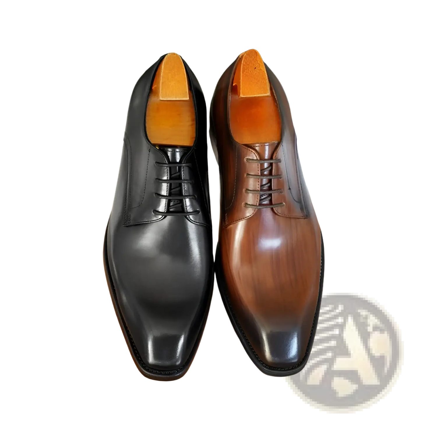 Men's Vintage Square Toe Leather Shoes