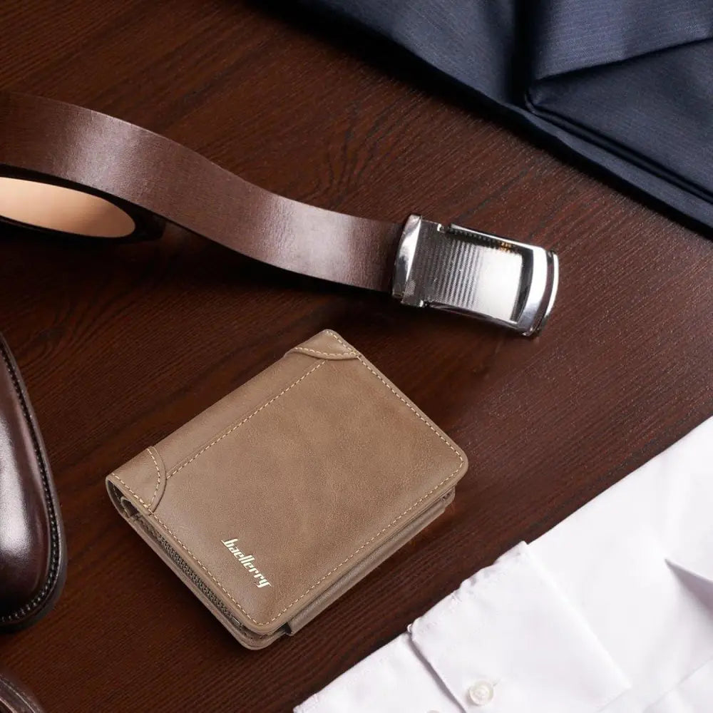 Men's Classic Slim Stitched Leather Wallet