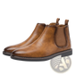 Men's Waterproof Leather Chelsea Boots with Tan Sole