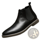 Men's Waterproof Leather Chelsea Boots with Tan Sole