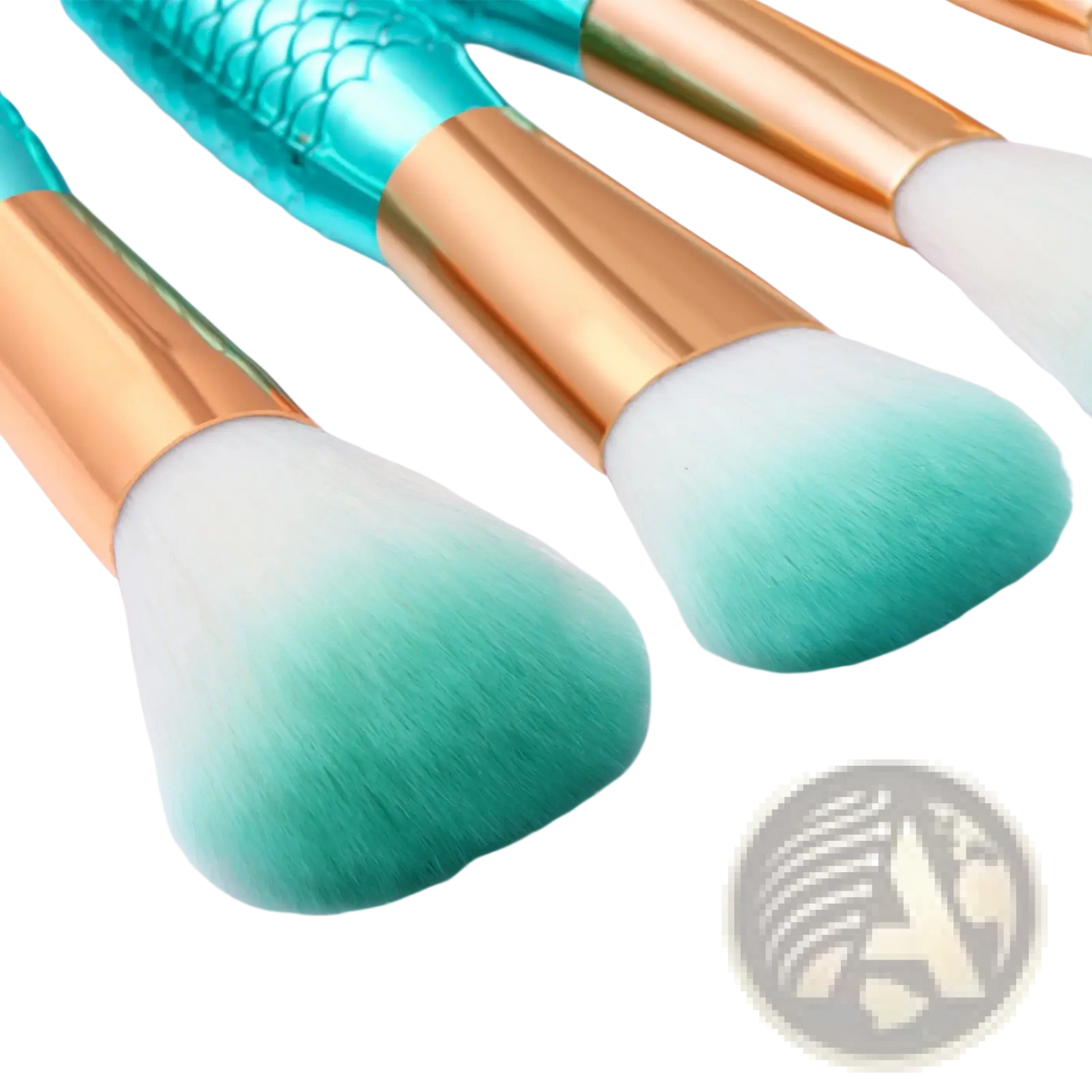 Mermaid Makeup Brush Set 11pcs Synthetic Fiber Kit