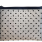 Mesh Makeup Bag with Black Heart Polka Dot Pattern