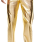 Metallic Silver High Waist Straight Leg Disco Pants