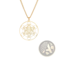 Metatron Cube Stainless Steel Moon Goddess Necklace
