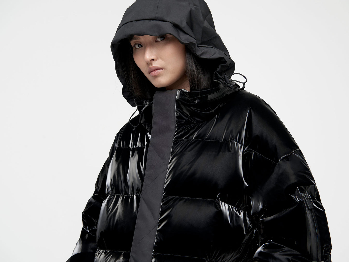 Gloss O.S Down Jacket - Black