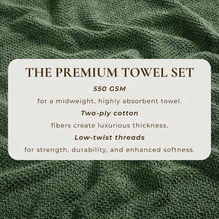 Cotton Textured Bath Towel Set - Acacia Collection