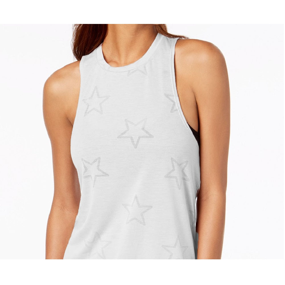 Material Girl Juniors Burnout Tank Top Cloud Dancer Tamanho Médio