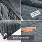 Cobertor Hygge moderno com peso de 20 libras com capa de edredom removível Queen (60" x 85") - Cinza