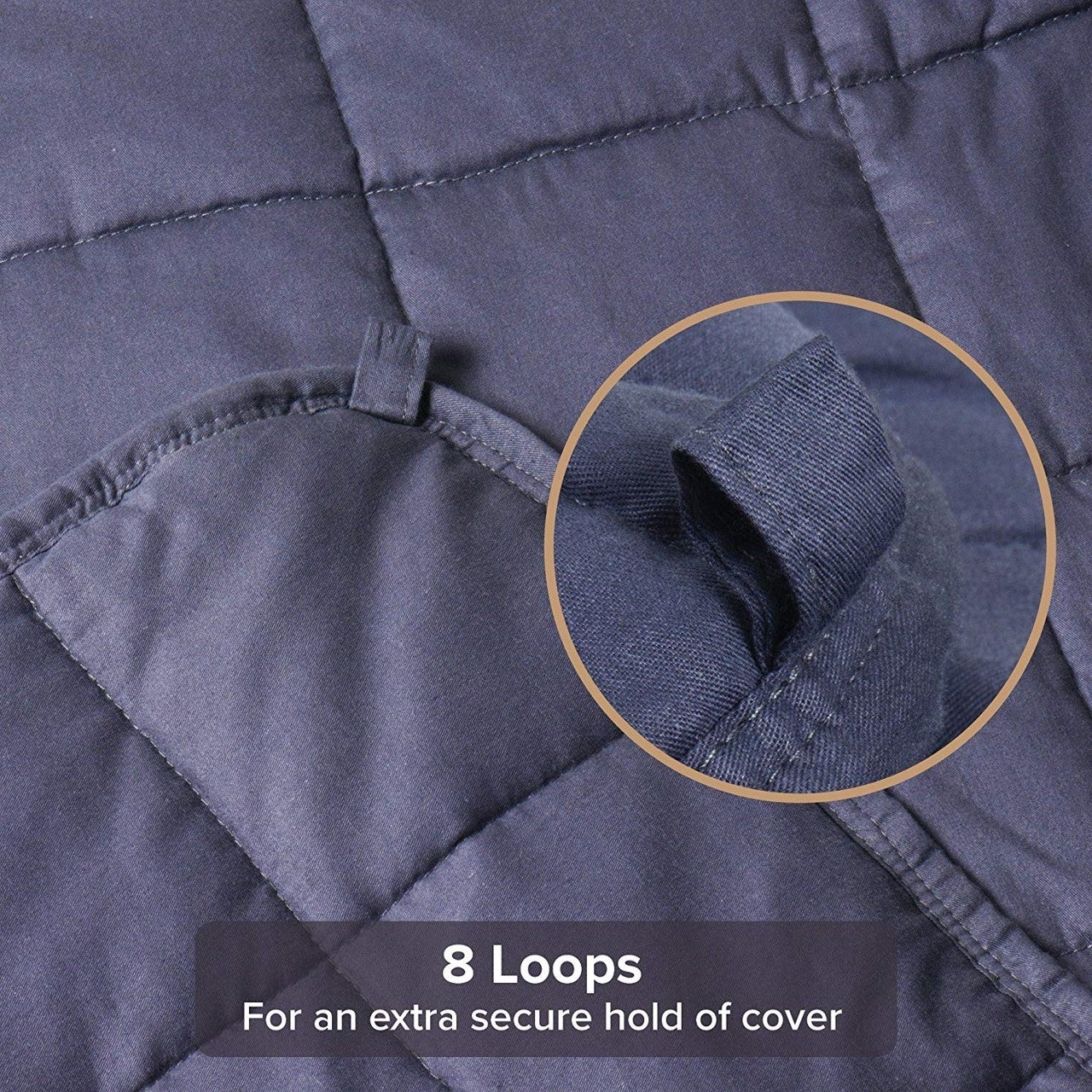 Cobertor Hygge moderno com peso de 20 libras com capa de edredom removível Queen (60" x 85") - Cinza