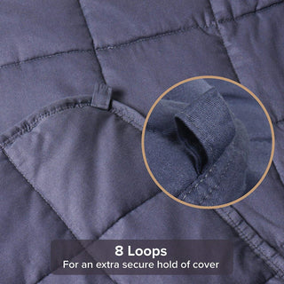 Cobertor Hygge moderno com peso de 20 libras com capa de edredom removível Queen (60" x 85") - Cinza