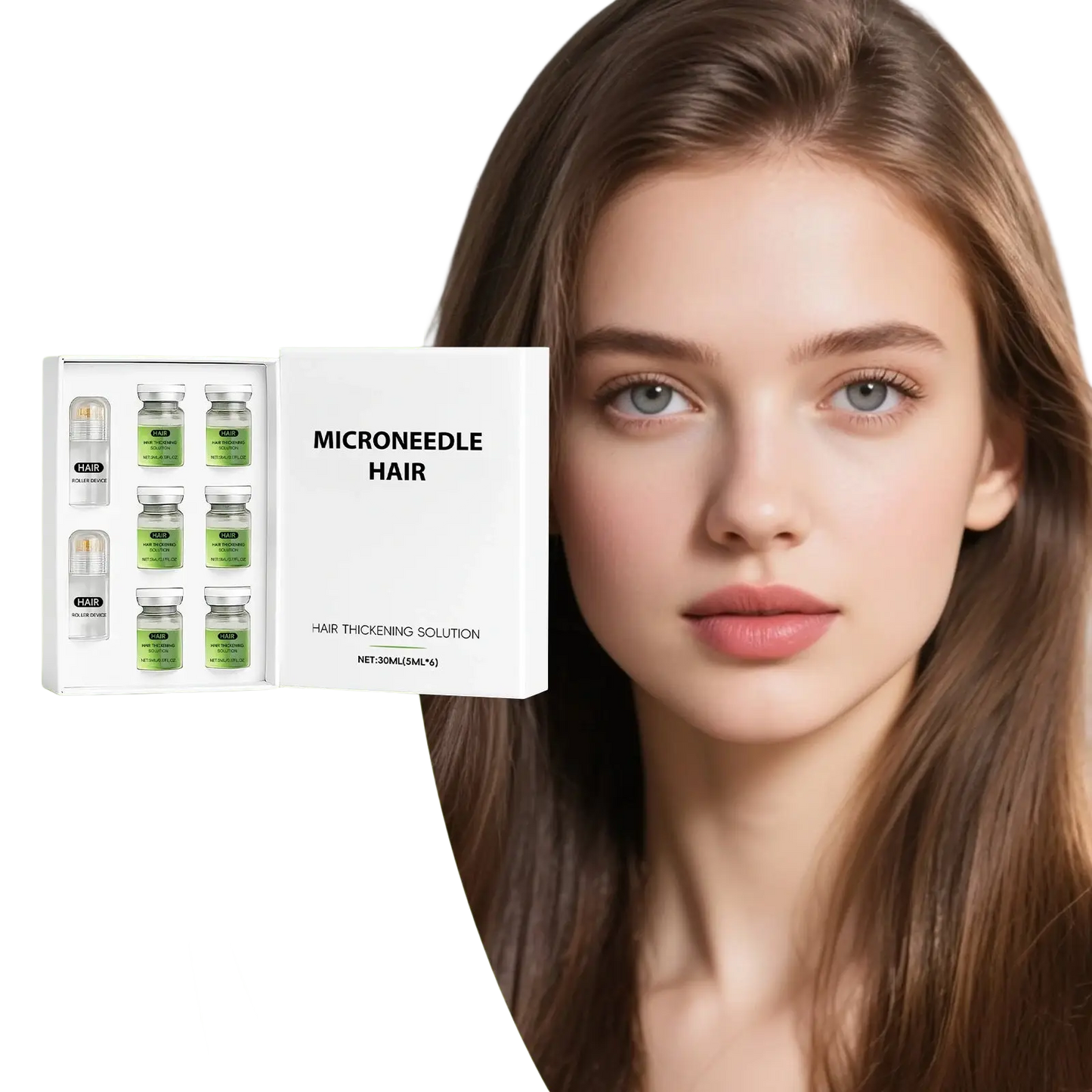 Microneedle Hair Thickening Solution Roller Kit