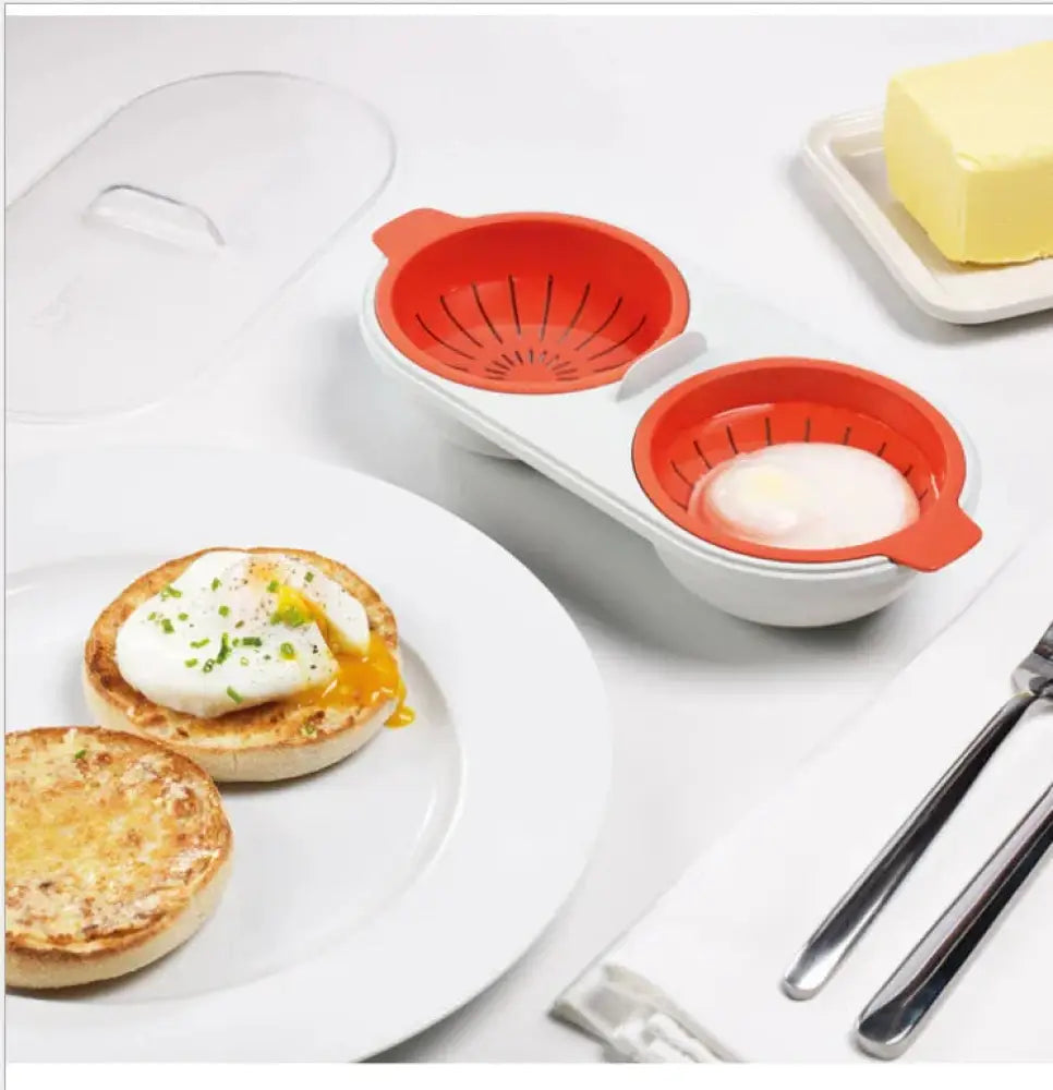 Microwave Double Cup Egg Poacher and Boiler