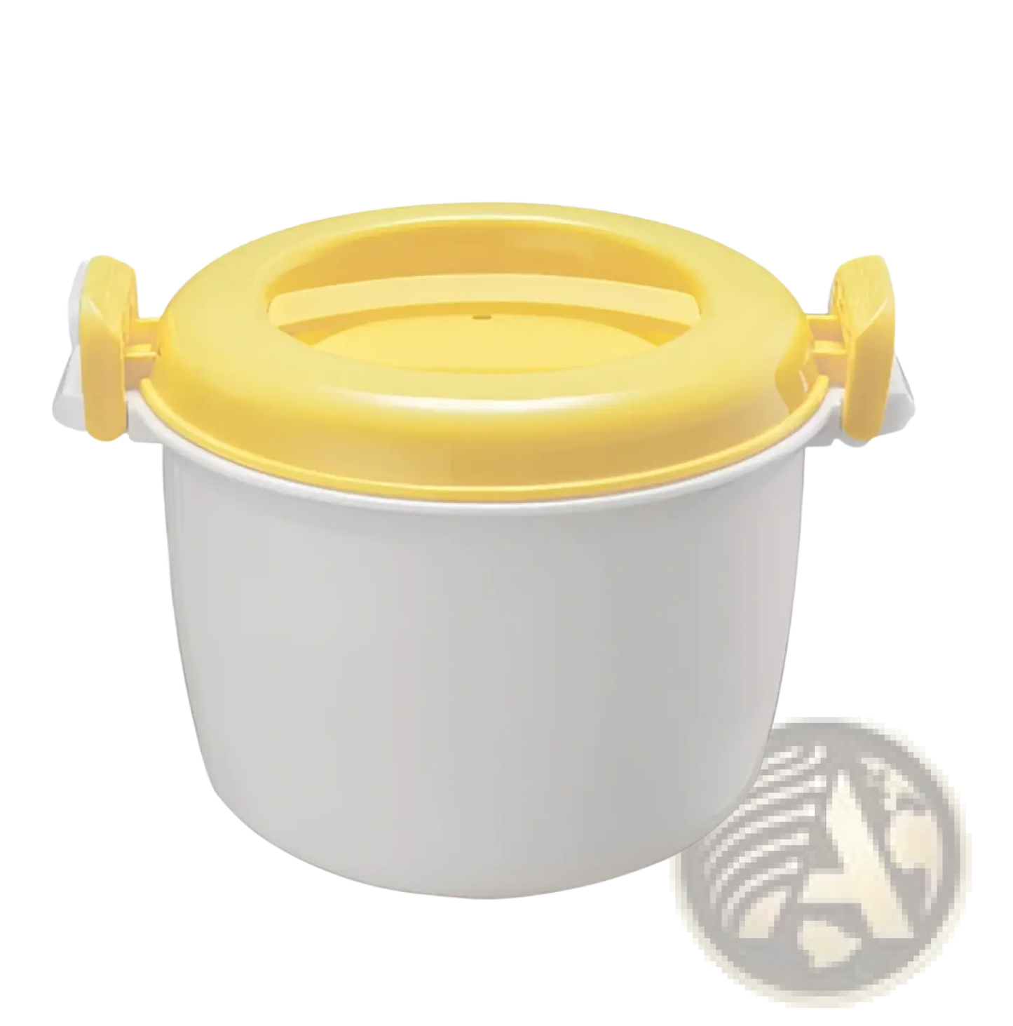 Microwave Rice Cooker with Steamer Lid and Handles