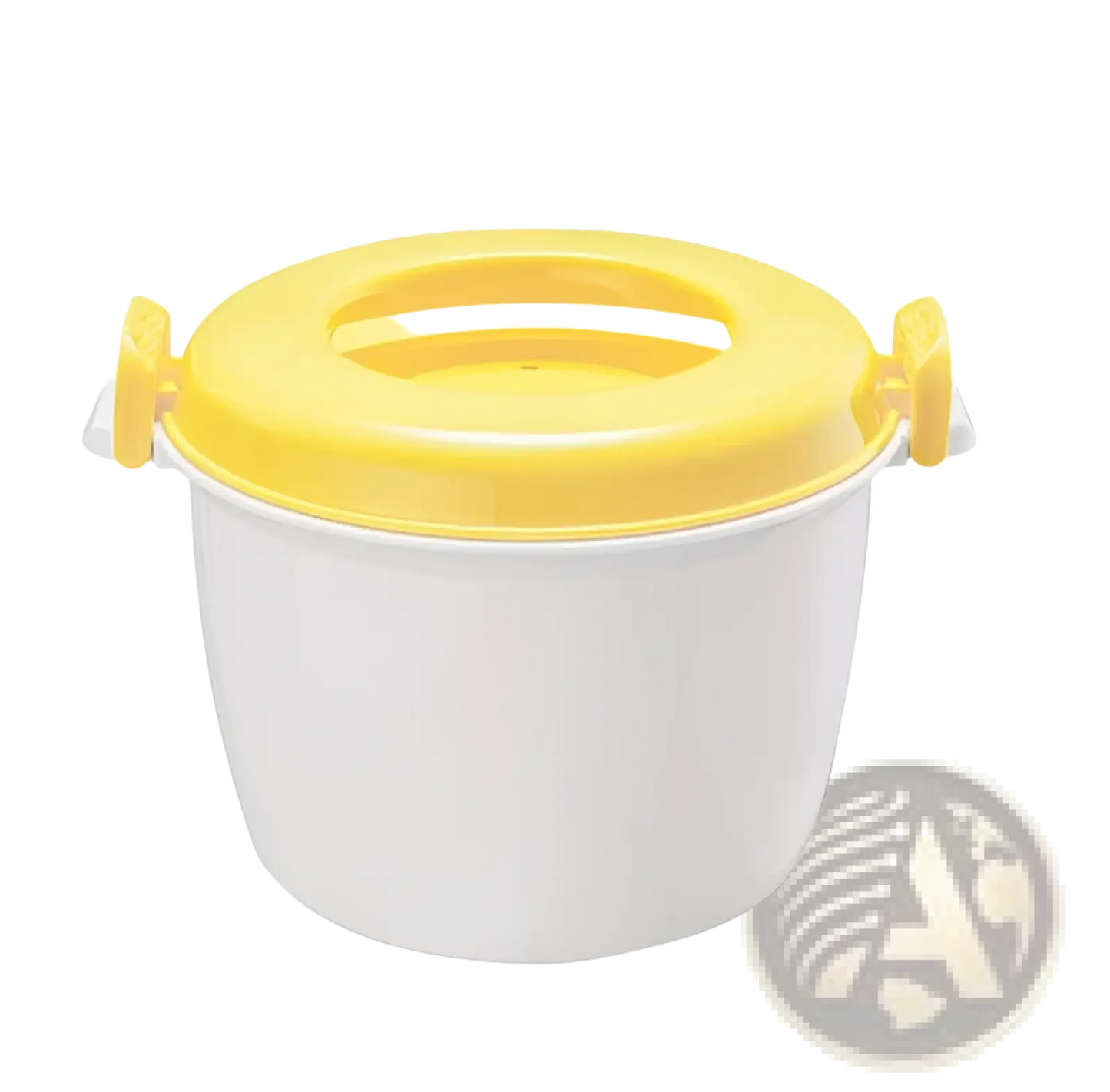 Microwave Rice Cooker with Steamer Lid and Handles