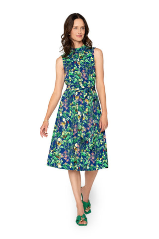 Vestido Mindy Feminino Leota's Butterfly Meadow Azul Marinho