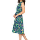 Vestido Mindy Feminino Leota's Butterfly Meadow Azul Marinho
