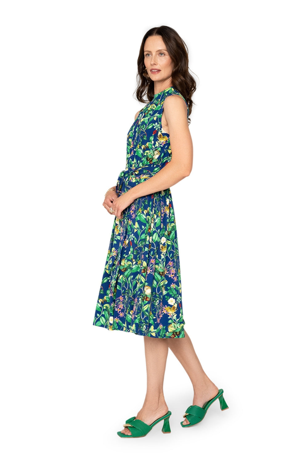 Vestido Mindy Feminino Leota's Butterfly Meadow Azul Marinho