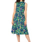 Vestido Mindy Feminino Leota's Butterfly Meadow Azul Marinho