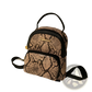 Mini Backpack Cow and Snake Print Korean Style