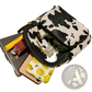 Mini Backpack Cow and Snake Print Korean Style