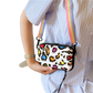 Mini Suitcase Crossbody Bag with Rainbow Strap