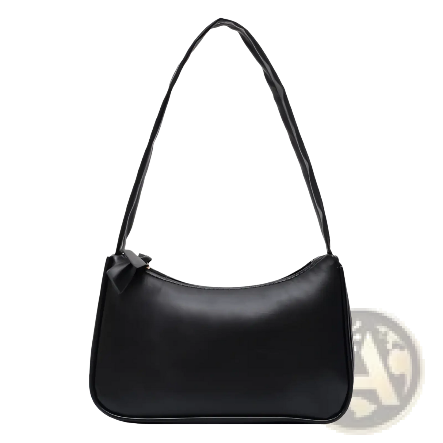 Minimalist Faux Leather Curved Underarm Handbag