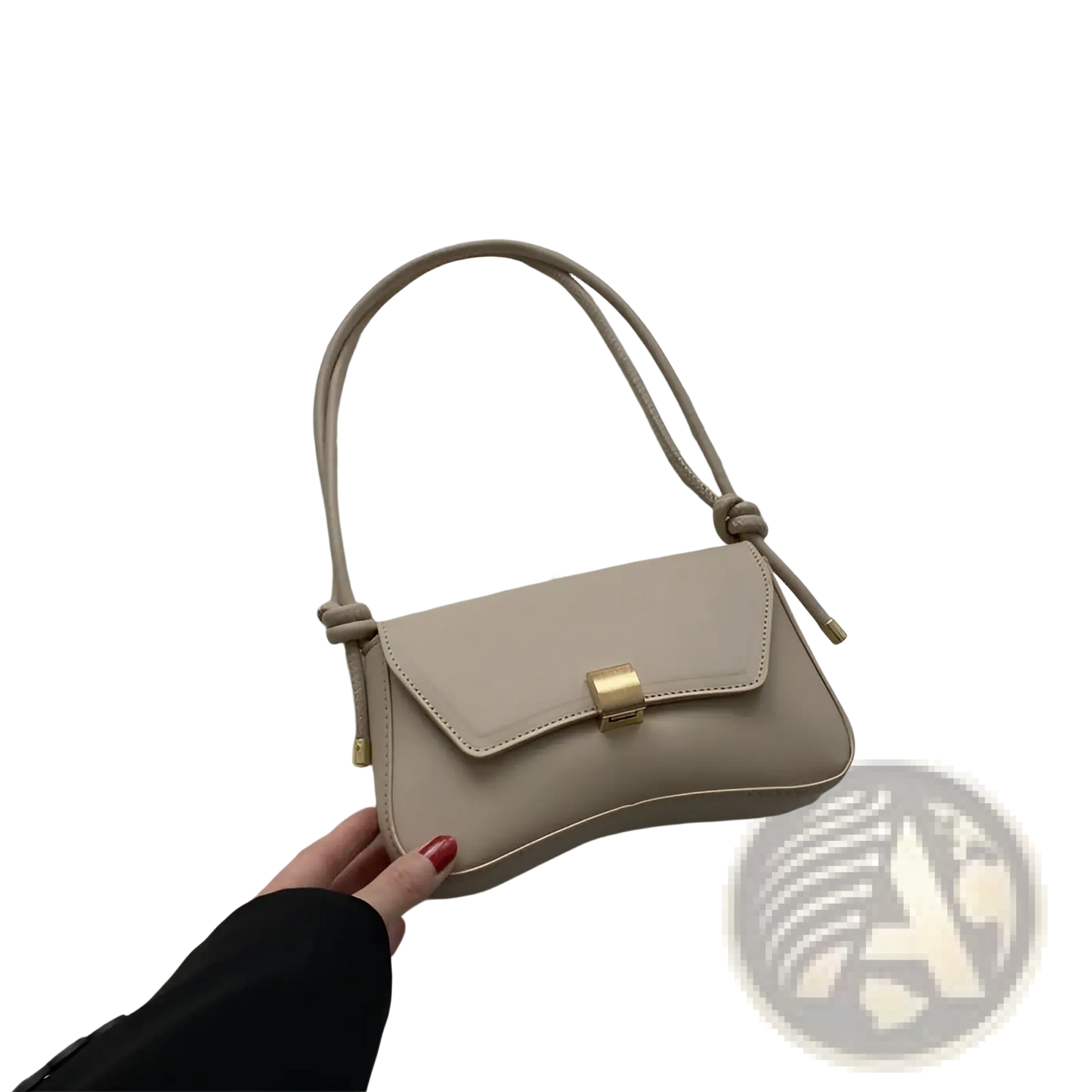 Minimalist Faux Leather Structured Shoulder Bag