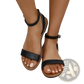 Minimalist Leather Ankle Strap Roman Sandals