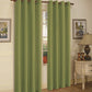 Cortina de janela de seda sintética com ilhós sólidos de 2 painéis J&amp;V TEXTILES com tratamento de 84" de comprimento