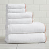 Cotton Border-Stitched 6-Piece Towel Set - Valery Collection