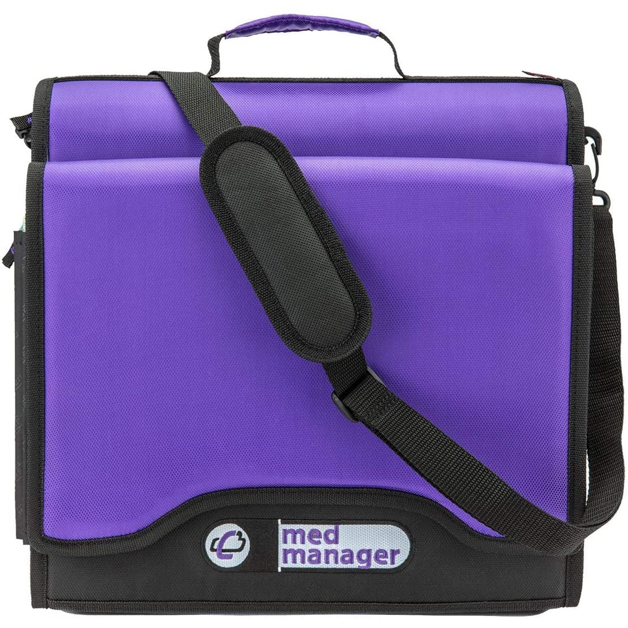 Organizador de suprimentos para diabéticos Med Manager com estojo de viagem para refrigerador de insulina, comporta (15) frascos de comprimidos - (11) tamanho padrão e (4) frascos grandes