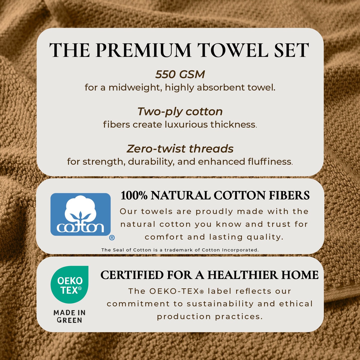 Cotton Textured Bath Towel Set - Acacia Collection