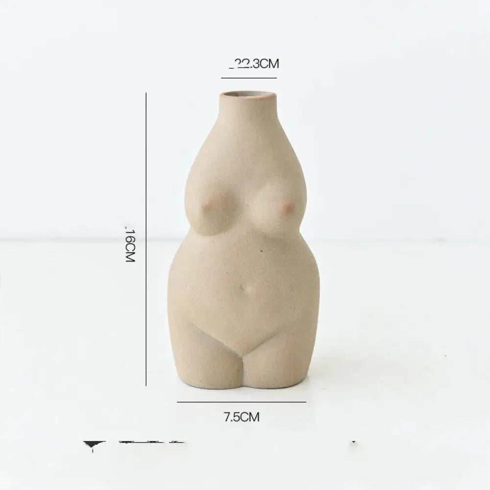 Modern Minimalist Female Form Ceramic Art Vase