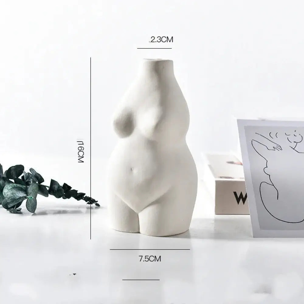Modern Minimalist Female Form Ceramic Art Vase