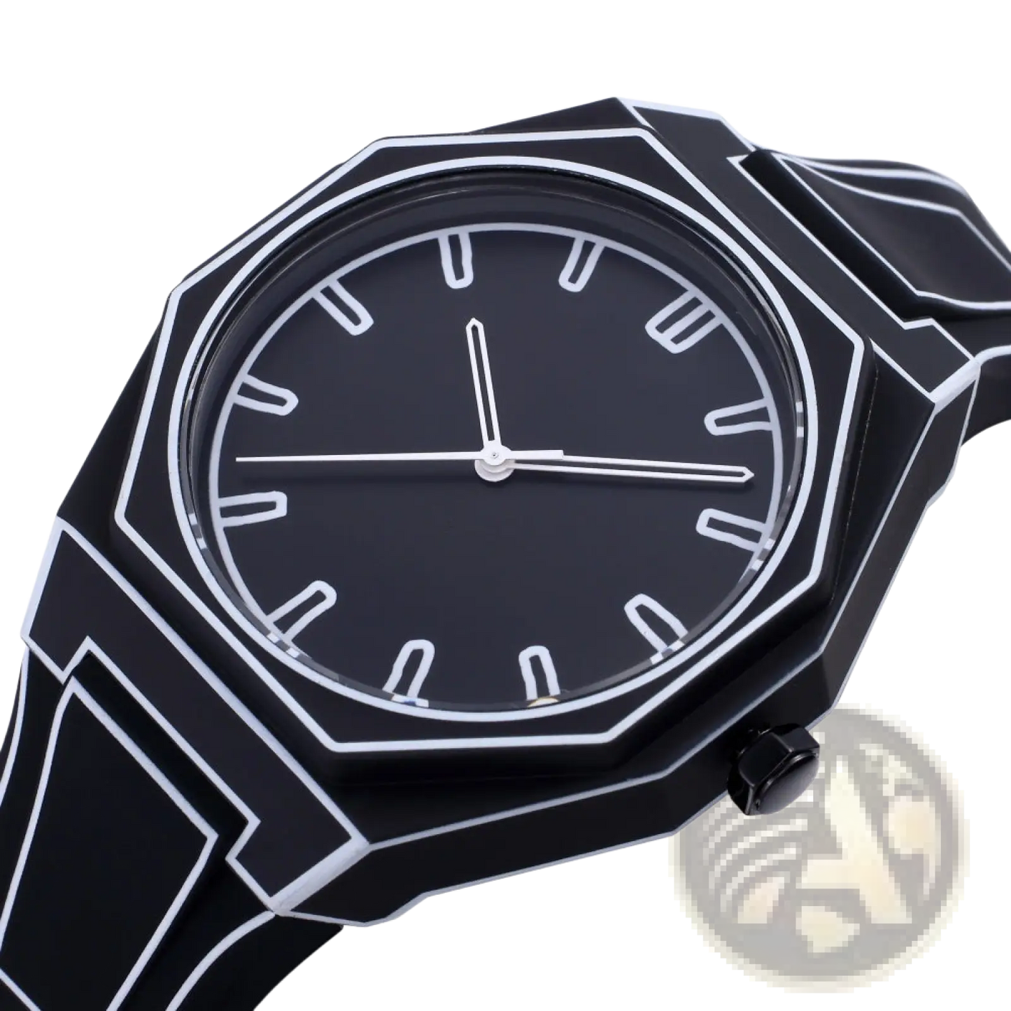Modern Octagonal Minimalist Waterproof Silicone Watch