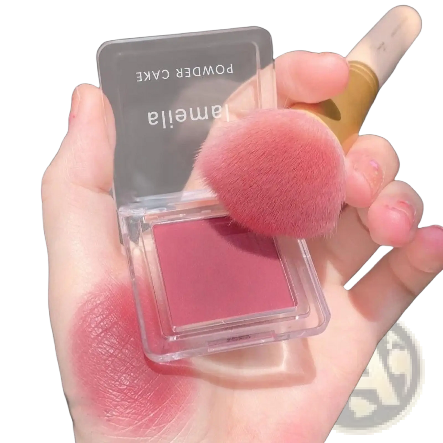 Monochrome Powder Blush Compact with Brush 4 Colors