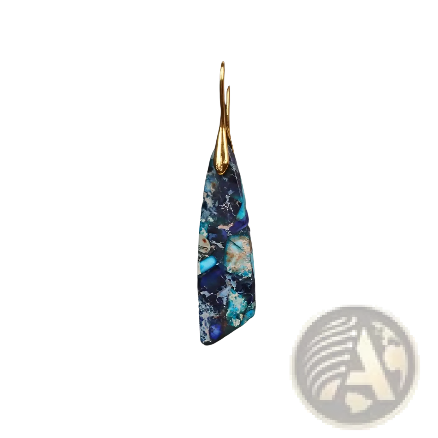 Mosaic Geometric Stone Flower Drop Earrings