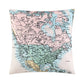 Almofada decorativa Mainstays com mapa-múndi rosa 40,6 cm x 40,6 cm
