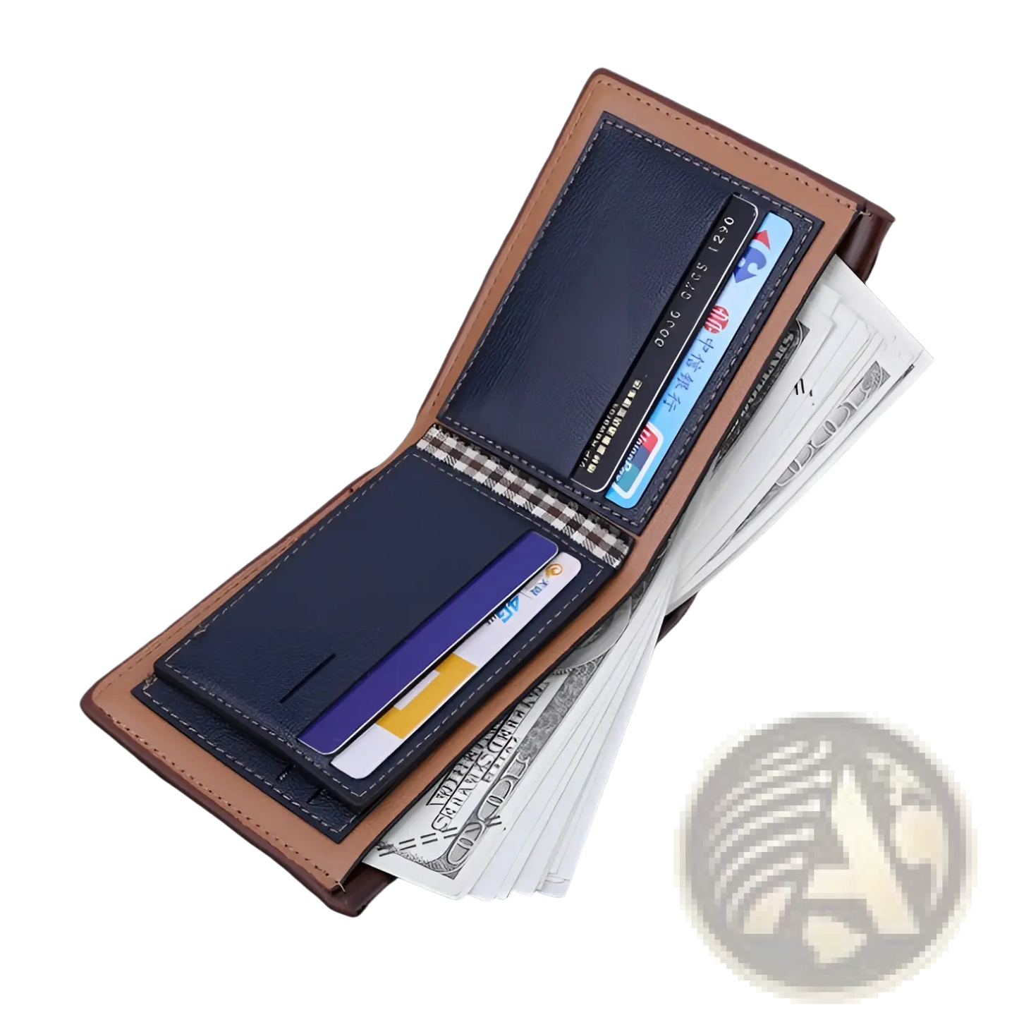 Multi-card Pu Leather Wallet with Embossed Logo