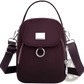 Multi Pocket Nylon Crossbody Bag with Earbud Case Attachment