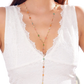 Multicolor Crystal Geometric Gold Pendant Necklace
